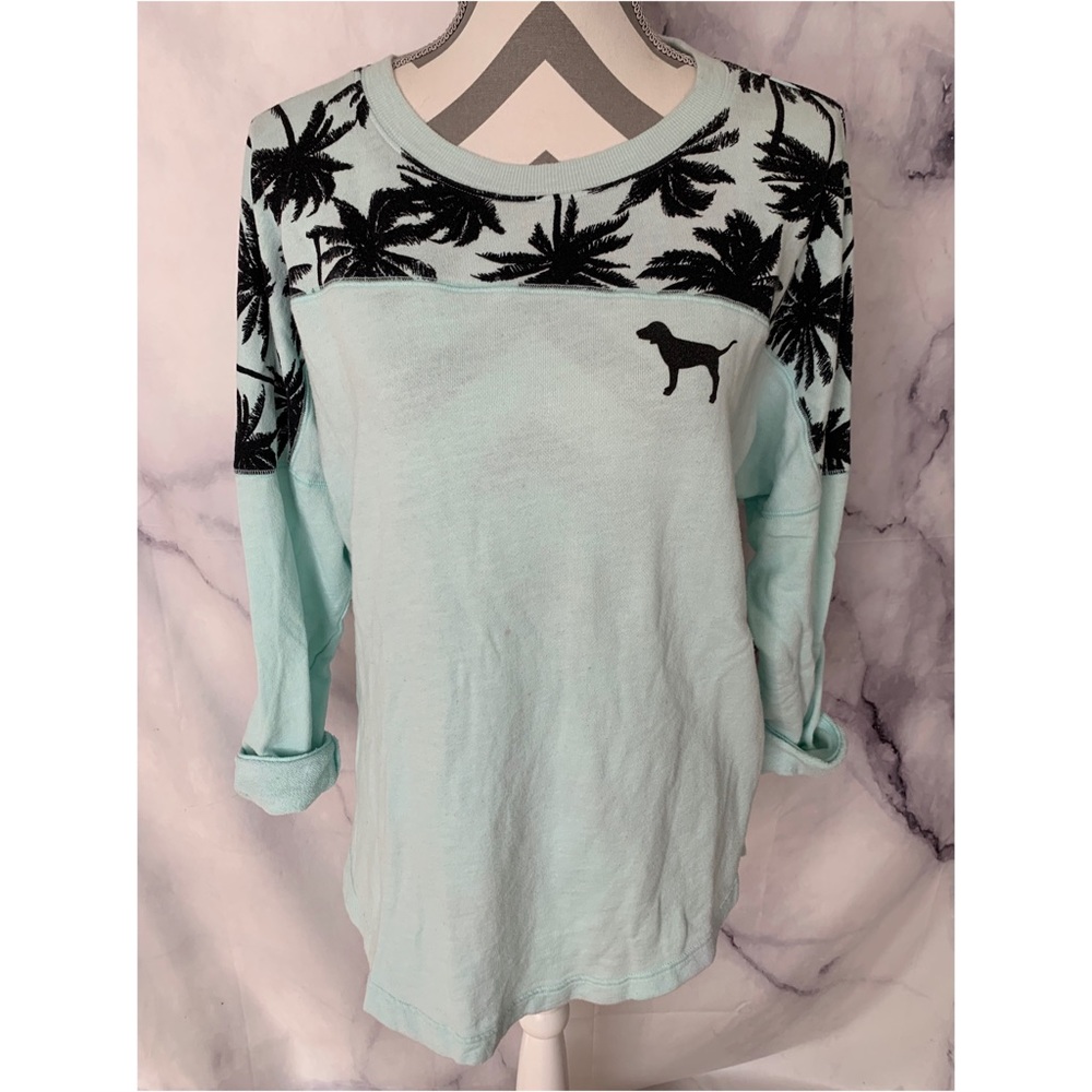 Victoria secret Pink pullover palm trees Sz M